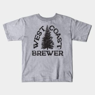 West Coast Brewer in Black Kids T-Shirt